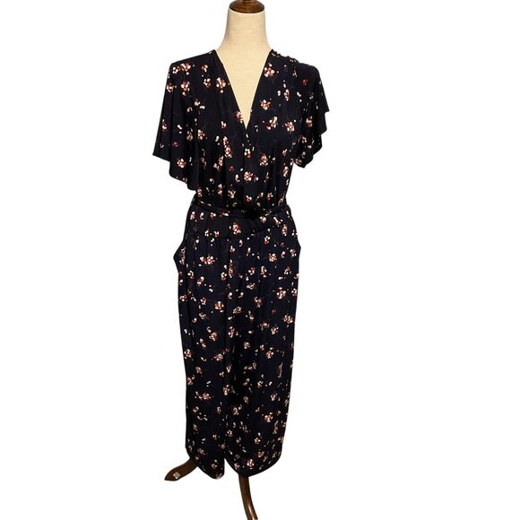 Kaileigh Faux Wrap V-neck Midi Dress 3X Floral - Picture 6 of 11